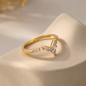Golden Arrow V Ring